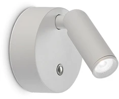 3W LED įkraunamas sieninis šviestuvas BEAN, baltas, 3000K, dimeriuojamas, su jungikliu, 350233