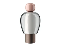 3W LED įkraunamas stalo šviestuvas EASY PEASY FLAMINGO, rožinės/pilkos/bronzos sp., 2700-3300K, dimeriuojamas