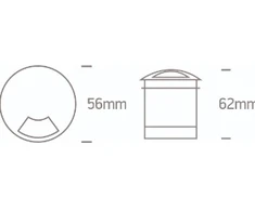 3W LED įleidžiamas į žemę šviestuvas, aliuminio sp., 3000K, IP67, 69015A/AL/W