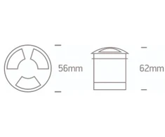 3W LED įleidžiamas į žemę šviestuvas, aliuminio sp., 3000K, IP67, 69015C/AL/W