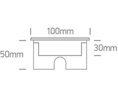 3W LED įleidžiamas į žemę šviestuvas, plieno sp., 3000K, IP67, dimeriuojamas, 69076A/W