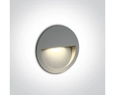 3W LED įleidžiamas sieninis lauko šviestuvas, pilkas, 3000K, 68068/G/W