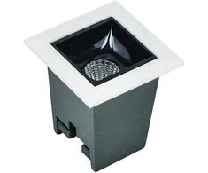 3W LED įleidžiamas šviestuvas, baltos/juodos sp., 3000K, S084