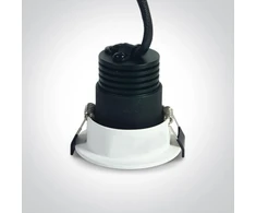 3W LED įleidžiamas šviestuvas, baltos/juodos sp., 3000K, 10103E/W/B/W
