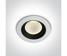 3W LED įleidžiamas šviestuvas, baltos/juodos sp., 3000K, 10103E/W/B/W