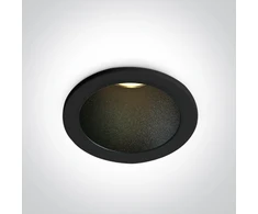 3W LED įleidžiamas šviestuvas, juodas, 3000K, 10103J/B/W