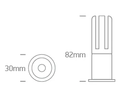 3W LED įleidžiamas šviestuvas, juodas, 3000K, 10103J/B/W