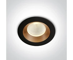 3W LED įleidžiamas šviestuvas, juodos/žalvario sp., 3000K, 10103E/B/BS/W