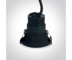 3W LED įleidžiamas šviestuvas, juodos/žalvario sp., 3000K, 10103E/B/BS/W