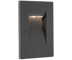 3W LED įleidžiamas vidaus/lauko šviestuvas INNER, tamsiai pilkas, 3000K, IP65, 9636