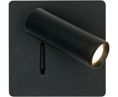 3W LED įleidžiamo montavimo sieninis šviestuvas - skaitymo lempa, juodas, 3000K, 25281