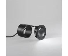3W LED įmontuojamas fasado šviestuvas laiptų apšvietimui ONYX, juodas, 3000K, IP54