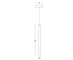 3W LED pakabinamas šviestuvas, juodas, 2700K, 17009