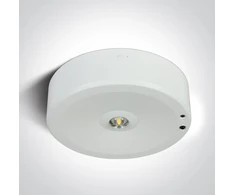 3W LED paviršinis avarinis šviestuvas, baltas, avariniu režimu gali veikti iki 3h, 89412/W