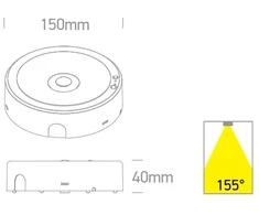 3W LED paviršinis avarinis šviestuvas, baltas, avariniu režimu gali veikti iki 3h, 89412/W