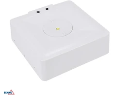 3W LED paviršinis avarinis šviestuvas SKALER, baltas, 6000K, IP40, 1h veikimas autonominiu režimu, 120°