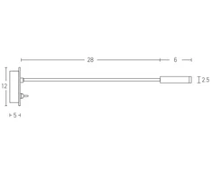 3W LED sieninis įleidžiamas šviestuvas, juodas, 3000K, H69