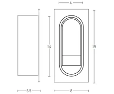 3W LED sieninis įleidžiamas šviestuvas, juodas, 3000K, H43
