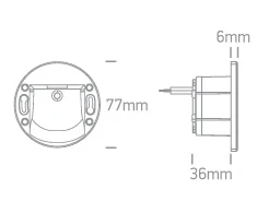 3W LED sieninis įleidžiamas vidaus/lauko šviestuvas, baltas, 2500/2800/3000/3500/4000K, IP65, 68000E/W/V