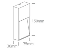 3W LED sieninis šviestuvas, antracito sp., 2200/2700/3000/4000K, IP65, 67359C/AN/V
