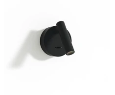3W LED sieninis šviestuvas ATRIA MINI, juodas, 3000K, A3925100N