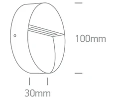 3W LED sieninis šviestuvas, baltas, 2200/2700/3000/4000K, IP65, 67359/W/V