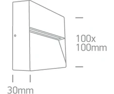 3W LED sieninis šviestuvas, baltas, 2200/2700/3000/4000K, IP65, 67359A/W/V