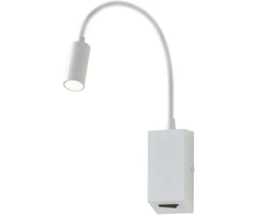 3W LED sieninis šviestuvas HELLO, matinės baltos sp., 3000K, 01-1193