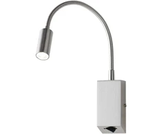 3W LED sieninis šviestuvas HELLO, nikelio sp., 3000K, 01-1195
