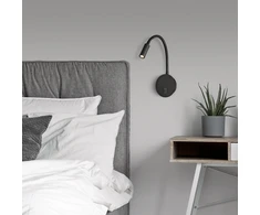 3W LED sieninis šviestuvas LYON, juodas, 3000K, A3699101N