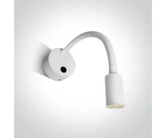 3W LED sieninis šviestuvas- skaitymo lempa, baltas, 3000K, 65738A/W/W