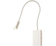 3W LED sieninis šviestuvas WALLIE, matinės baltos sp., 3000K, su USB jungtimi, 01-2754
