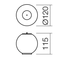 Lubinis šviestuvas 3W LED šviestuvo tarpinė dalis - detalė BILIA, chromo sp./balta, 3000K, IP44, LSD01-2604CH