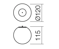 3W LED šviestuvo užbaigimo dalis - detalė BILIA, balta, 3000K, IP44, LSS01-2604WH