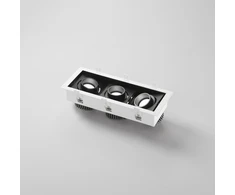 3x10W LED įleidžiamas šviestuvas APOLLO, juodas, 4000K