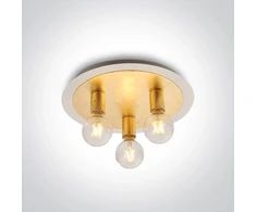 Lubinis šviestuvas 3x12W paviršinis lubų šviestuvas, žalvario sp., E27, 62172B/BS