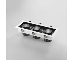 3x20W LED įleidžiamas šviestuvas APOLLO, juodas, 3000K