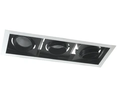 3x30W LED įleidžiamas šviestuvas APOLLO, juodas, 3000K