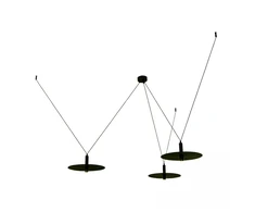 3x7W LED pakabinamas šviestuvas, juodas, 3000K, 23229