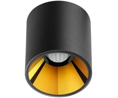 4/6/9W LED paviršinis šviestuvas SHOT LIGHT S, juodos/aukso sp., 3000K