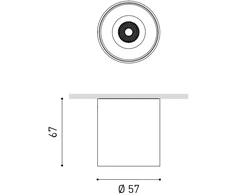4/6/9W LED paviršinis šviestuvas SHOT LIGHT S, baltas, 3000K