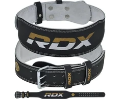 4" AUKsinės odos kultūrizmo diržas treniruotėms - RDX S