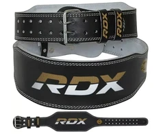 4" AUKsinės odos kultūrizmo diržas treniruotėms - RDX S