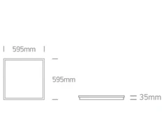 40W įleidžiama/pakabinama panelė, 60x60cm, balta, 3000/4000/5700K, IP65, 50140BW/W/V