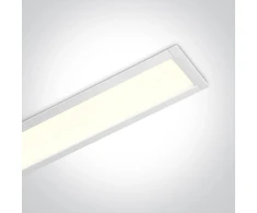 40W įleidžiamas linijinis šviestuvas, baltas, 4000K, su maitinimo šaltiniu ir montavimo elementais, 38152R/W/C