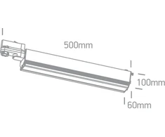 40W LED linijinis bėgelio šviestuvas, juodas, 3000/4000/5000K, reguliuojamas, 65026T/B/V