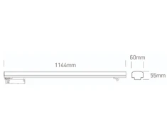 40W LED linijinis šviestuvas į 3 fazių bėgelį, juodas, 3000/3500/4000K, 65664BT/B/V