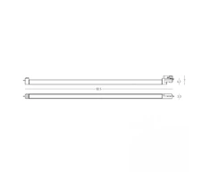 40W LED linijinis šviestuvas į 3 fazių bėgelius, baltas, 4000K, S241