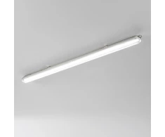 40W LED linijinis šviestuvas su avariniu moduliu NAUTILUS, sidabro sp., IP65