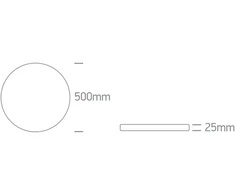 40W LED lubinis šviestuvas, baltas, 2700/3200/4000K, dimeriuojamas, 62006CD/W/V